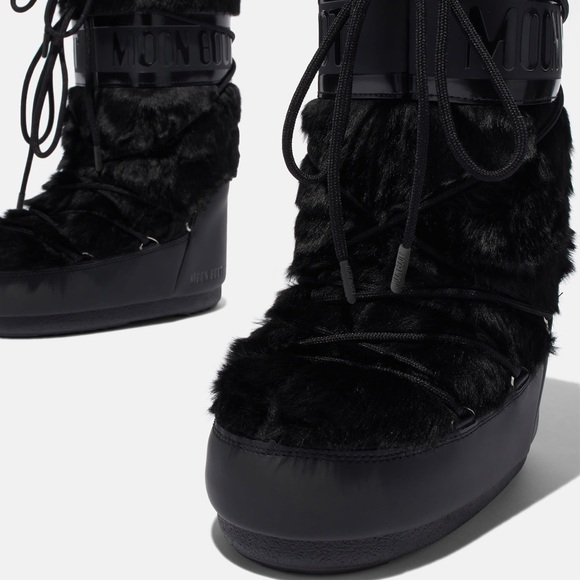 Moon Boot tall Icon black faux fur boots - Picture 4 of 14
